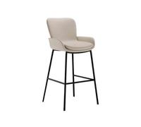 GEK208130 Multiusos Taburete de Bar Sencillo Home Island de 75 cm de Alto, Taburete de Bar Moderno de Lujo Ligero, Silla Alta Moderno(Blanco)