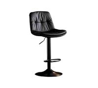 GEK208130 Multiusos Taburete de Bar, Silla giratoria elevable, Taburete Alto Ligero de Lujo, Respaldo Alto, Silla Multifuncional, Mesa de Isla, Silla de Comedor Moderno(Negro)