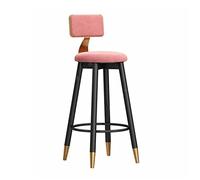 GEK208130 Multiusos Taburete de recepción Moderno de 75cm/29,52 Pulgadas, Silla de Bar con Respaldo, práctica Silla de Comedor Moderno(Pink)