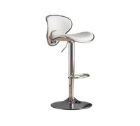 GEK208130 Multiusos Taburetes Altos de Cuero PU, sillas for mostrador de Isla de Cocina, Respaldo Ligero de Lujo, taburetes de Bar Europeos, Silla de Bar elevable Moderno(Blanco)