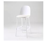 GEK208130 Multiusos Taburetes de Bar for Uso doméstico Taburetes Altos con Respaldo Taburetes de Bar Silla de Isla de mostrador Moderno(Blanco)