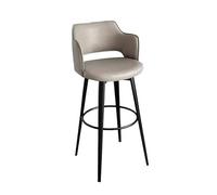 GEK208130 Multiusos Taburetes de Bar Taburetes Altos Taburetes de Bar giratorios for el hogar Sillas de mostrador de Isla Taburetes de Bar Simples Sillas con Respaldo Moderno(Grey)