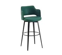 GEK208130 Multiusos Taburetes de Bar Taburetes Altos Taburetes de Bar giratorios for el hogar Sillas de mostrador de Isla Taburetes de Bar Simples Sillas con Respaldo Moderno(Green)
