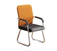 GEK208130 Sillas Escritorio Silla de Escritorio de Malla Transpirable con reposabrazos y Estructura de Metal Cromado Silla de Escritorio ergonómica cómoda Silla de Oficina Silla de Oficina(Orange)