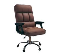 GEK208130 Sillas Escritorio Silla de Escritorio Suave de Cuero de PU con reposabrazos Silla de Oficina Acolchada de Altura Ajustable giratoria Silla de Oficina(Bruin)