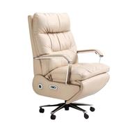 GEK208130 Sillas Escritorio Silla de Oficina de Masaje eléctrica, ergonómica, reclinable, de Cuero, for una Mayor Comodidad al Sentarse Durante Largos periodos. Silla de Oficina