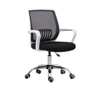 GEK208130 Sillas Escritorio Silla de Oficina Silla de Oficina giratoria con Respaldo de Malla Silla for Sala de conferencias con Soporte Lumbar y reposabrazos fijos Silla de Oficina(Negro)