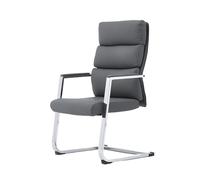GEK208130 Sillas Escritorio Silla ergonómica de Oficina con Acabado Cromado y Respaldo Medio for Oficina en casa sin Ruedas Silla de Oficina(Grey)