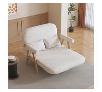 GEK208130 Sillón Cama Sofá Cama, sofá con reposabrazos, Moderno Respaldo Ajustable, sofás Convertibles for Salones, oficinas, Espacios pequeños, Pisos Dormitorio(Blanco,100cm)