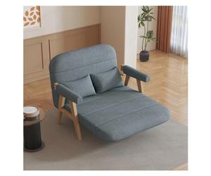 GEK208130 Sillón Cama Sofá Cama, sofá con reposabrazos, Moderno Respaldo Ajustable, sofás Convertibles for Salones, oficinas, Espacios pequeños, Pisos Dormitorio(Dark Grey,100cm)