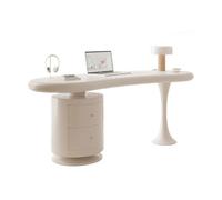 GEK208130 Simple Escritorio de Madera Maciza Color Crema, pequeño hogar, luz Francesa, Escritorio de Lujo con Forma de diseñador, Mesa de Pc Premium Sense Escritura(140x60x75cm)