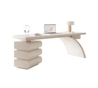 GEK208130 Simple Escritorio pequeño de Madera Maciza for Mujer, Estilo francés, Sencillo, Moderno, de Lujo, con diseño de Viento Color Crema Escritura(180x70x75cm)