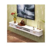 GEK208130 Unidad de TV flotante para el hogar, mueble de TV flotante, unidad de soporte de TV para sala de estar, unidad de pared de entretenimiento (blanco)