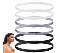 Gekamoyue 6 Piezas Diademas Deportivas, Elásticas Diadema Deportiva Antideslizante, Cinta Pelo Hombre, Deporte Cintas de Pelo para Mujeres, para Fútbol Yoga Trotar Correr