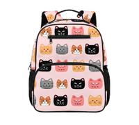 Gekhuqory Bolsa de libros Art Cats para niñas, Gatos de dibujos animados, Mini, Clásico
