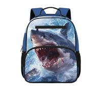Gekhuqory Bolsa de libros de hojas de mariquita para niños, Estampado de ataque de tiburón, Mini, Clásico