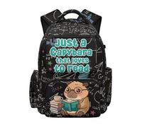 Gekhuqory Bolsa de viaje para estudiantes de Ladybug para la universidad, Libro de matemáticas, estampado capibara, M, Clásico