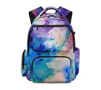 Gekhuqory Mochila con patrón de corazón para el trabajo, Patrones de acuarela, M, Clásico