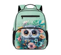 Gekhuqory Mochila escolar con diseño de caballo alado para edades de 2 a 4 años, Patrón floral de búho, Mini, Clásico
