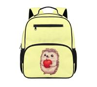 Gekhuqory Mochila infantil para gatos para preescolar, Estampado de manzana erizo, Mini, Clásico