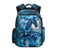 Gekhuqory Mochila Soccer Stars para hombre, Estampado de fantasía Lightning Horse, M, Clásico