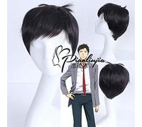 Gekkan Shoujo Nozaki-Kun Nozaki Umetarou Cosplay peluca corta negro resistente al calor sintético Halloween Party Play pelucas PL-380