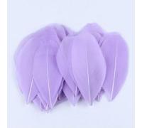 Gekleurde ganzenveren in bulk, 5-8 cm, natuurlijke miniveer voor knutselen, doe-het-zelf sieraden maken, dromenvangerhanger, pluimdecoratie, lichtpaars, 50 stuks