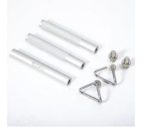 GEKU FIT Barra de resistencia de aluminio, barra de entrenamiento desmontable de 3 secciones para ejercicios de banda de resistencia, entrenamiento de fuerza y gimnasio en casa (barra de metal con