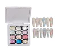 Gel | 12 Colores Altamente Pigmentados | Paleta de Gel Difuminador para Diseño de Uñas | para Principiantes Chicas Mujeres Artistas Hogar Salón Cumpleaños y Vacaciones