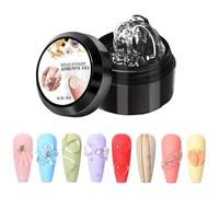 Gel 3D | Adhesivo 3D para modelado sin agua, gel de manicura de puntas, para estrás, papel de aluminio, amuleto de estrás, sellos, salones, manicura, dedos de los pies, puntas francesas