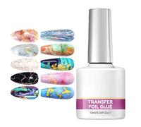 Gel adhesivo para uñas, 10 ml, gel de transferencia de lámina de larga duración, consejos de transferencia de uñas, arte de manicura autoadhesivo para casa, salón, mujer, principiantes, profesionales