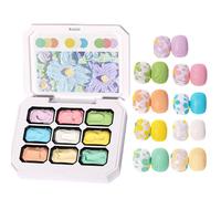 Gel Art Nail Polish, Painting Nail Gel, 9 Colors Arts Palette for Manicure, Drawing Design Sets for Sculpture, Nails Molding, Women Girls Salon Decoration, 1 Set
