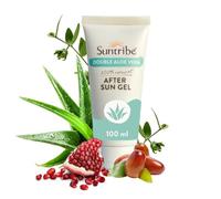 Gel de aloe vera Bio Aftersun doble, 100 ml, 100% natural y vegano, hialurónico hidratante + extracto de granada antioxidante, sin perfume