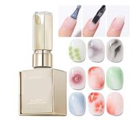 Gel Blooming Para Uñas | 15ml Top Coat UV Estampado Efecto Floración | Base Gel Acuarela Duradera Para Viajes Escuela Trabajo Y Uso Diario
