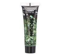 Gel Brillante grueso Holográfico para la Cara y el Cuerpo por Moon Glitter - 12ml - Verde - Pintura Facial Brillante