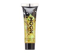 Gel brillo iridiscente para la cara y el cuerpo de Moon Glitter - 12ml - Amarillo - Pintura Facial Brillante