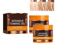 Gel bronceador, gel bronceador intensivo, gel bronceador para sol al aire libre, gel acelerador de bronceado natural, para tumbonas y sol al aire libre, gel bronceador crema (2pcs)