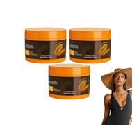 Gel bronceador intensivo con aceite de zanahoria y coco - Gel potenciador del bronceado de lujo - Gel bronceador natural para tomar el sol al aire libre, fórmula resistente para un tono (3 botellas)