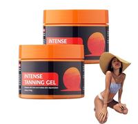 Gel bronceador intensivo Flexehah Bronze Glow, gel bronceador intenso Blissshe Skin para el cuerpo, acelerador del bronceado intensivo, loción autobronceadora natural para camas solares (2pcs)