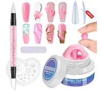 Gel Builder For Nails, 60g Large Capacity Sculpting Gel & UV LED Extension, Strong Adhesion Feature, Supplies Category With Usage For Hand Home Practice Beginners Professional