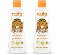 Gel Champú para Niños COOL KIDS, 300ml - Roofa Spain - 96.5% Natural con Aloe Vera y Pantenol, Aroma a Sorbete de Pera (Paquete de 2)