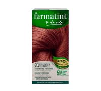 Farmatint Gel 5M Castaño Claro Caoba, Tinte Cabello Sin Amoníaco, 135 ml | Coloración Origen Vegetal, Aceites Naturales, Sin Parafinas ni Amoníaco, Cubre 100% Canas, Dermatológicamente Testado