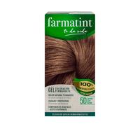 Farmatint Gel 5D Castaño Claro Dorado, Tinte Cabello Sin Amoníaco, 135 ml | Coloración Origen Vegetal, Aceites Naturales, Sin Parafinas ni Amoníaco, Cubre 100% Canas, Dermatológicamente Testado
