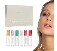 Gel con purpurina facial: barras de pintura de seis colores, cosmético brillante para arte corporal con acabado en crema | Discotecas, Festival, Víspera de Todos los Santos, Carnaval, Música, Eventos,