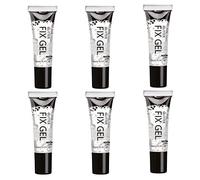 Gel Corrector para Brillo por Moon Glitter - Brillo Cosmético, Base Adhesiva para la Cara y el Cuerpo. Para todos los brillos incluidos el fino, grueso, holográfico, iridiscente y bio - Set de 6