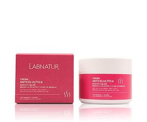 Gel Crema Anticelulítica Efecto Calor - Natural y Vegana - Labnatur | Con Cafeína y Pimienta Negra - Tonificante, Mejora la Elasticidad y la Microcirculación - Hecha en España - 300 ml