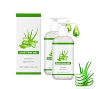 Gel de aloe vera 100 % puro, 100 ml, gel de aloe vera orgánico para la cara, crema hidratante natural, calmante y nutritiva después del sol, refresca, calma y regenera la piel dañada por el sol (2)