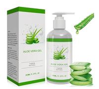 Gel de aloe vera 100% puro - 280 ml de Aloe Vera Gel Bio para la cara, natural, calmante y nutritivo crema hidratante después del sol, para cara, cabello y cuerpo