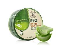 Gel de Aloe Vera Coreano Natural 100 por ciento - 300 ml - Crema Hidratante para Cara, Cuerpo Gel para Cabello, Cuidado Post-Sol, Eccema, Quemaduras Solares, Anti-Cicatrices - Aloeveragel