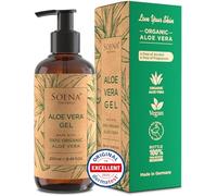 Gel de aloe vera orgánico, vegano, con zumo de hojas puro, 100% natural y puro, crema hidratante para cara y cuerpo, cuidado hidratante, fabricado en Alemania, gel de aloe vera orgánico, después del